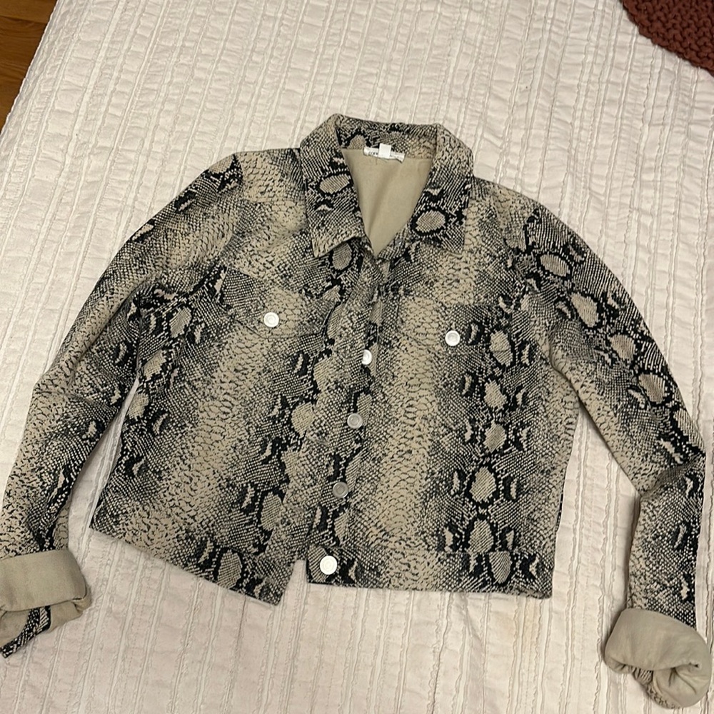 Snakeskin jean jacket